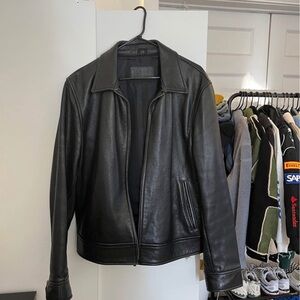 Roots Black Leather Jacket